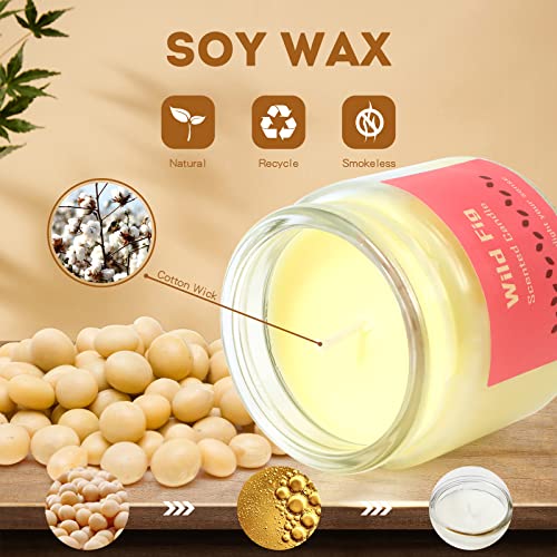 Scented Candles Clearance Gifts For Women, Candles For Home Scented Mothers Day Gifts, Soy Candle Of Fresh Linen, Wild Fig, Eucalyptus & Sage #TOP4