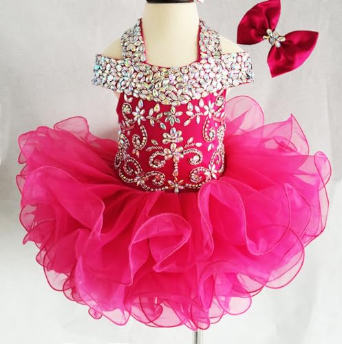 Jenniferwu Infant Toddler Baby Newborn Little Girl's Pageant Party Birthday Dress G081HP Hotpink 18-24M2