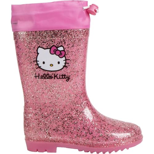 CERDÁ LIFE'S LITTLE MOMENTS Botas Lluvia Hello Kitty de PVC para niñas Calzado Impermeable Oficial, cómodo y Resistente, Unisex, 25 EU