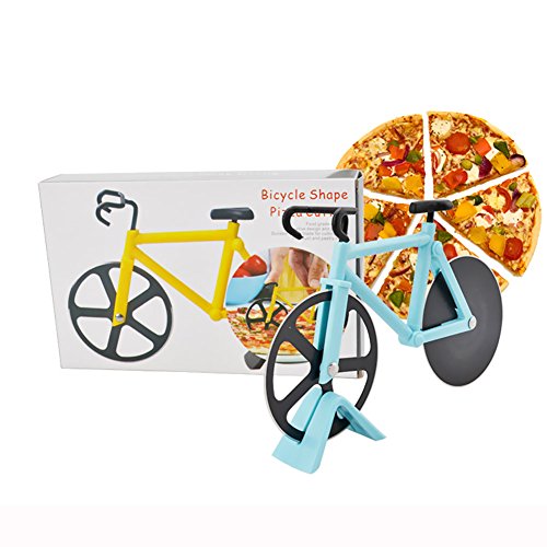 Glow Castle Originality Forma de bicicleta Faca de pizza de aço inoxidável, faca de panqueca faca de
