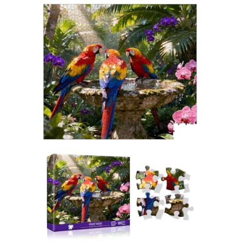 Image of Reofrey Puzzles for Adults 1000 Pieces -TROPIC PERCH, Challenging Impossible Jigsaw Puzzles, Classic Puzzle for Fun Family Game & Unique Home Decor (21.7 x 19.3 inch/55x49cm) Idea