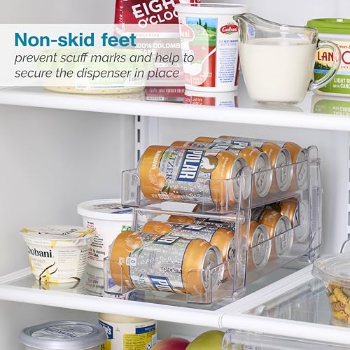 Polder Gravity Feed Can Dispenser, BPA-Free Plastic Beverage and Drink Dispenser, Holds Up to 10 Soda Cans, Ideal for Refrigerators and Countertops, Fridge Organizer, 14" x 5.3" x 6.1" by Polder - Image 9