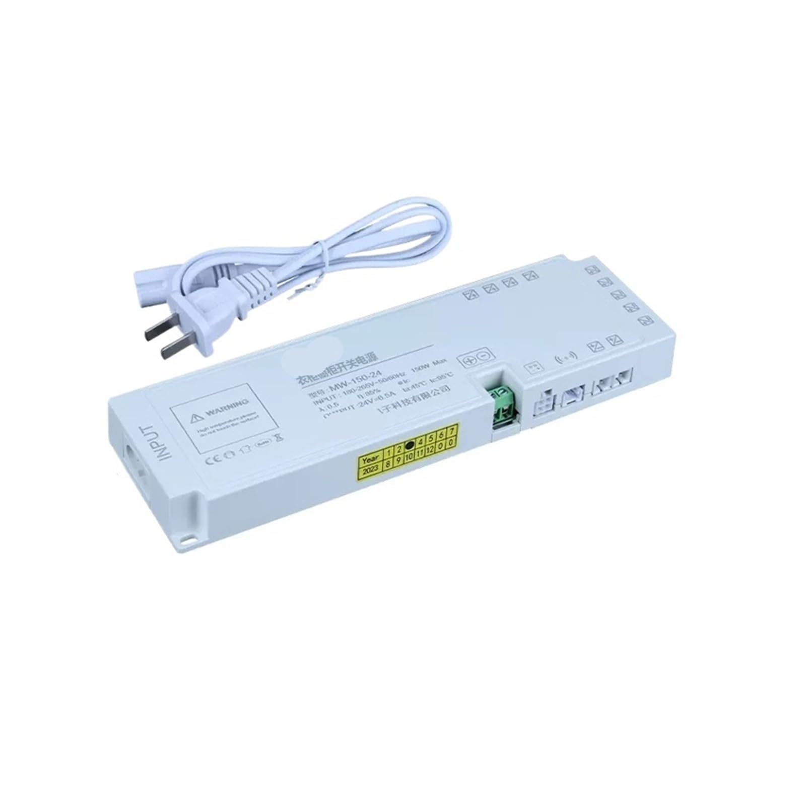PWANUIGTE Cabinet Light Power Supply 24v with Wine Induction Control Interface 12V Wardrobe Transformer(24V 150W)