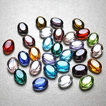 Ochoos 13x10mm Czech Loose Oval Crystal Beads for Jewelry Making DIY Needlework Multi Colors Spacer Faceted Glass Beads-Color Multi; Item Diameter 13mm