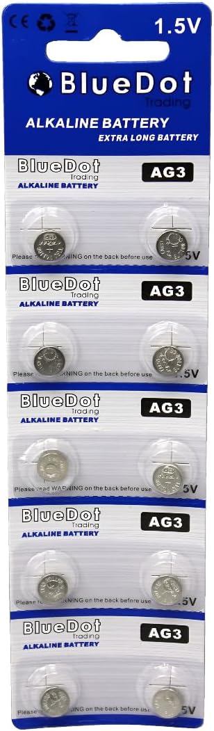 BlueDot Trading AG7 Batteries 1.5V Alkaline Button Cell SR57, LR57, SR927, SR926, LR927, LR926, SG7 for Hearing Aid, Watch Other Electronic Products, Quantity 10