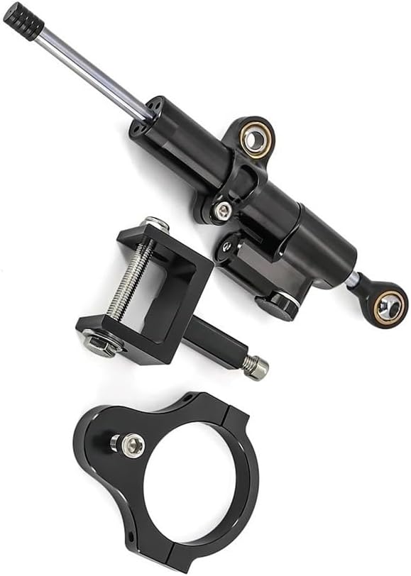 Motorcycle Accessories Steering Stabilizer Damper Mounting Bracket Kit for Tiger 900 GT for Rally for Tiger 850 Steering Stabilizer(Black 1set)