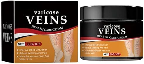 Varicose Veins Cream for Legs – Helps Reduce Spider Veins, Relieve Swelling, Tired & Heavy Legs, Improve Skin Appearance – 50g