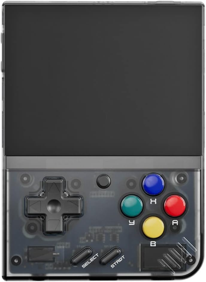 OnionOS Preinstalled MM+ Handheld Game Console 3.5 inch (Transparent Black)