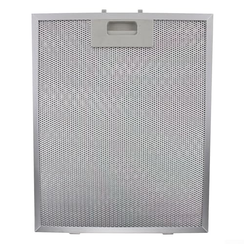 Stainless Steel Range Hood Vent Filter, Layer Aluminized Grease Filter for Cooker Hoods, 400 x 300 x 9 mm Metal Mesh Replacement Filter