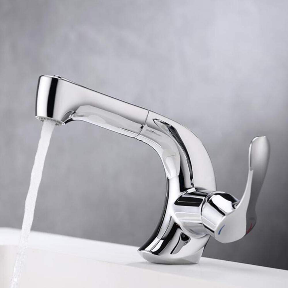 Grifo de lavabo extraíble para acabar con las salpicaduras en el baño 5