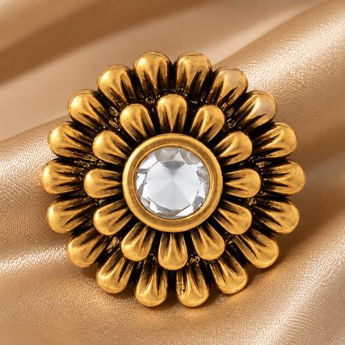 Image of Sayda JewelsGold Plated Antique Traditional Jhumka Earring Indian ethnic Temple design studs Chandbali Style Bridal, Wedding & Festive Jewellery For Women & Girls