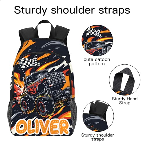 Custom Kids Backpack for Boys Personalized with Kid's Name Children Casual Daypack Backpacks with Lunch Bag Children Travel Bookbag for School4