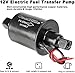 CarBole 12v Universal Electric Fuel Pump 5-9 PSI 30GPH Gasoline and Diesel Fuel Transfer Pump for Carburetor Engine E8012S E8016S EP12S FD0002 (Black)