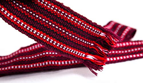 Ukrainian hand woven homespun Hutsul Belt Dark Red KRAYKA 7 cm for Vyshyvanka3