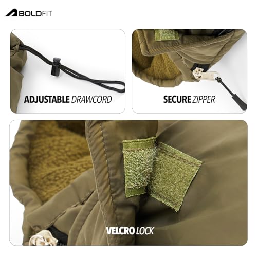Image of Boldfit Sleeping Bag for Adults Premium Soft Padded Camping & Outdoor Travel Extreme Cold Sleep Bag for Low Temperature Upto 0C for Men & Women Upto 6'5'' Ideal for Trekking Certified - SleepMax Pro