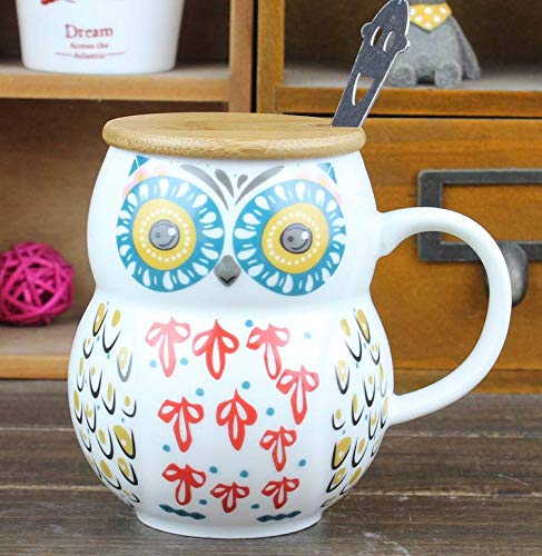 fdsgbdsff 3D Snowman Owl Coffee Cup Cover Colour Decoration Taza Cafe Milk Tea Mug Bamboo Silica Gel Lids Best As Christmas Festival Gift