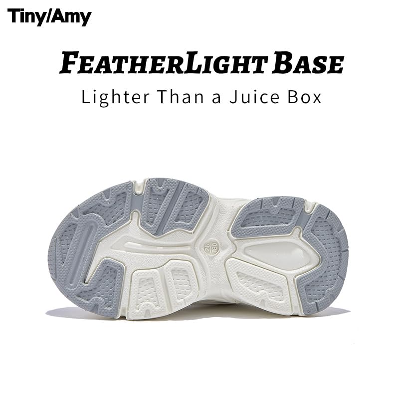 Kids Athletic Sneakers, Easy On BOA System, White and Blue Mesh, Lightweight3