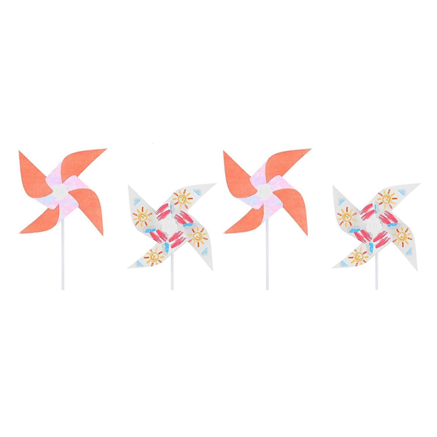 200 Girandole di Carta per Bambini DIY, Girandole di Carta Bianca Bianca Mulini A in Plastica Vuota Piccole Girandole per L'Estate dei Bambini