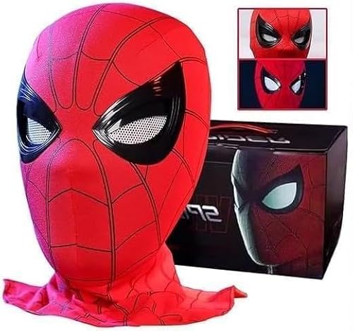 Mask with Moving Eyes, Hero Mask Full Face Chin Control Eyes, Child/Adult Christmas Hero Role Play Masks