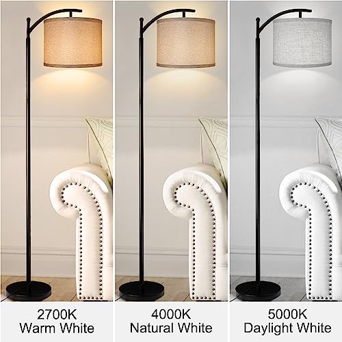 Rottogoon 11"X11"X8" Assembly Required Lampshade For Floor Lamp, Table Lamp, Bedside Lamp, Fabric Drum Lampshade Classic Modern Style, Spider Fitter, Linen - Gray #TOP5