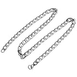 ✅ 316L EDELSTAHL - Hochwertig verarbeiter Edelstahl mit verschweißter Öse am Karabiner macht die Kette zu einer massiven und robusten Halskette