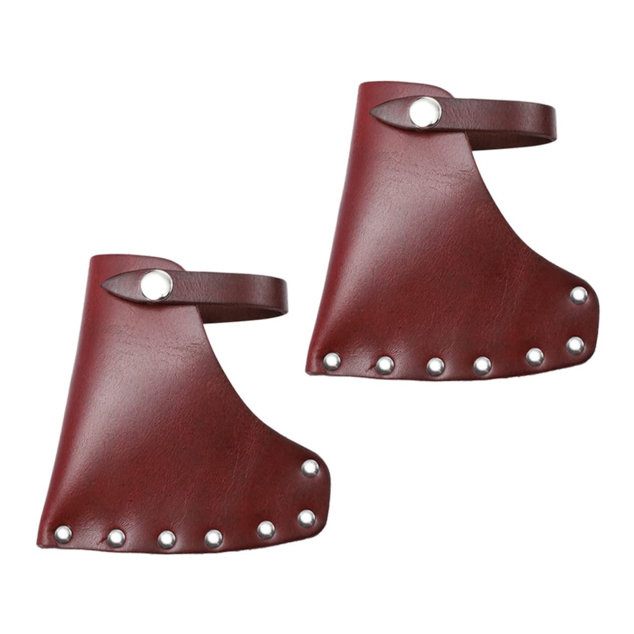 GALPADA 2pcs Axe Sleeve Pack Survival Axe Cover Outdoor Protector Portable Hatchet Protector High-Class Leather Material