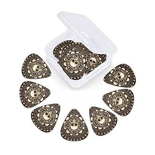 Lot de 12 médiators abstraits en forme de crânes pour guitare basse électrique, acoustique, cadeau avec boîte - Les Beatles, Paul McCartney, John Lennon, RIngo Starr, George Harrison Lot de 12 médiators abstraits en forme de crânes pour guitare basse électrique, acoustique, cadeau avec boîte – Image 3