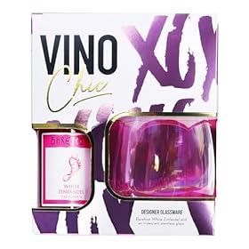 Buy the Vino Chic Wine Gift Set with Barefoot White Zinfandel and Iridescent Stemless Glass for Special Occasions – Blue Tree