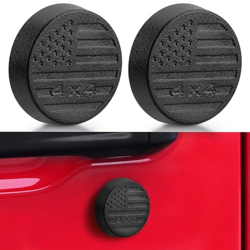 CALBEAU Keyhole Covers Compatible with 2018-2025 Jeep Wrangler JL and Gladiator JT Front Door, Strong Magnet Keyhole Decor Accessories for Door Lock Protection
