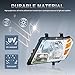 KUIPERAUTO OE Headlights Assembly Compatible for 2009-2021 Nissan Frontier Headlamps Clear Lens Chrome Housing with Amber Reflector Driver and Passenger Side (Set of 2)#NI2502188 NI2503188
