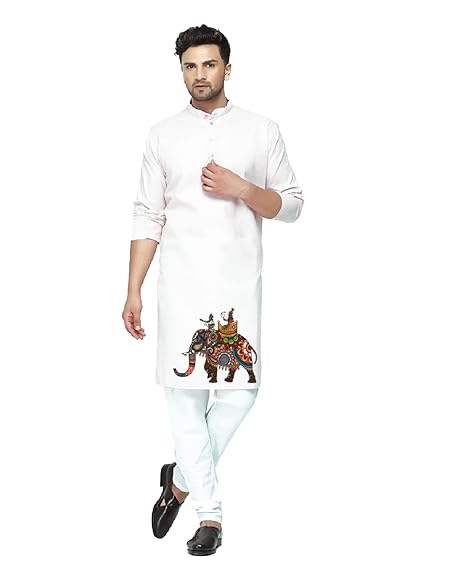 Enmozz Men's Digital Printed Kurta for Festival