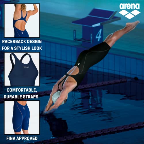 ARENA Women's Powerskin ST 2.0 Open Back Racing Swimsuit, Black, 26