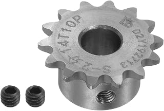 HARFINGTON B Type Roller Chain Sprocket 14 Teeth 10mm Bore Stainless Steel Motor Drive Gear for Chain DIN/ISO No. 04C-1 and ANSI No. #25