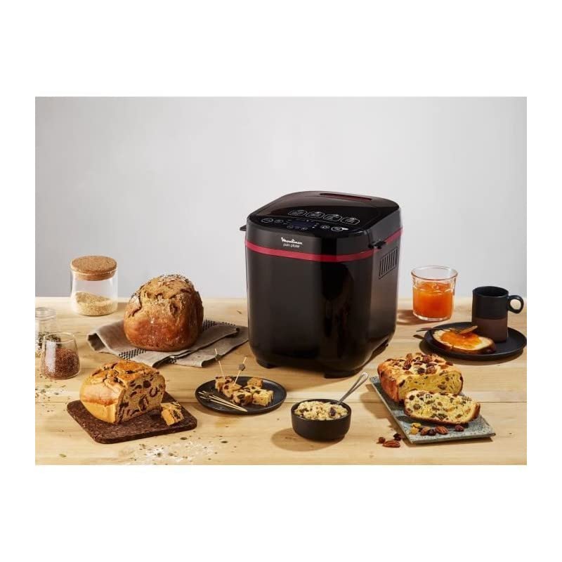 Moulinex Brotbackautomat Programme Kunststoff 31 x 29 x 29 cm Schwarz/Purpur – Ansicht 2
