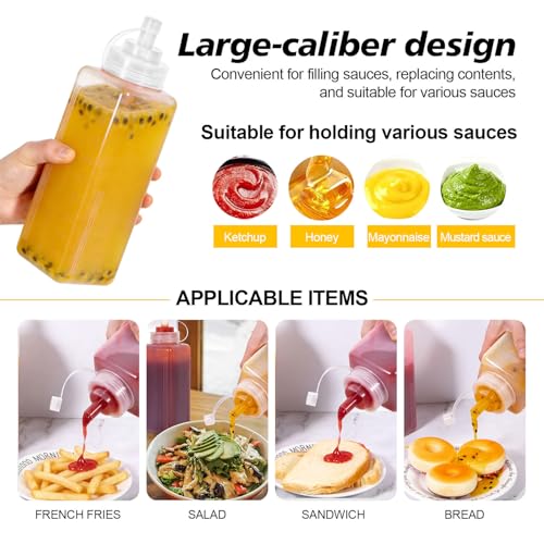 Eiyptzbqm Bouteille Sauce Flacon Souple à Presser Set 3 1000ml – vue 3