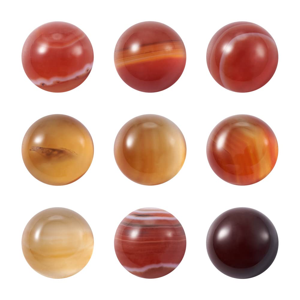 Craftdady 50PCS Flat Round Cabochon 10mm Natural Agate Chakra Healing Crystal Half Round Dome Cabs Flat Back Covers For Jewellery Making — image 1