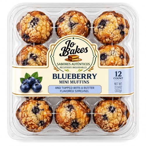 JO BAKES Blueberry Muffins topped with Buttery Streusel – 14