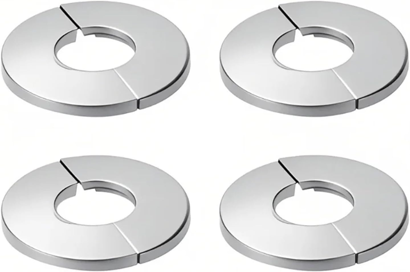 Plumbing Cover Plates Plumbing Cover Plates,16/30/50pcs Wall Split Flange, Stainless Steel Round Escutcheon Plate for Kitchen, Bathroom For Faucet Bathroom Kitchen Toilet(50pcs)