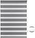 Produktbild HOLA-Stylish doppelrollo klemmfix ohne Bohren, Fenster jalousien zebrarollo sonnenschutzrollo ohne Bohren Duo Rollo, lichtdurchlässig Wandmontage Sichtschutz für Wohnzimmer Küche Büro Fenster