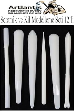 Seramik Kil Çömlek Modelleme Seti 12 Parça 1 Paket Polimer Kil Şekillendirici Modelaj Oyma Temizleme Marzipan Çiçek