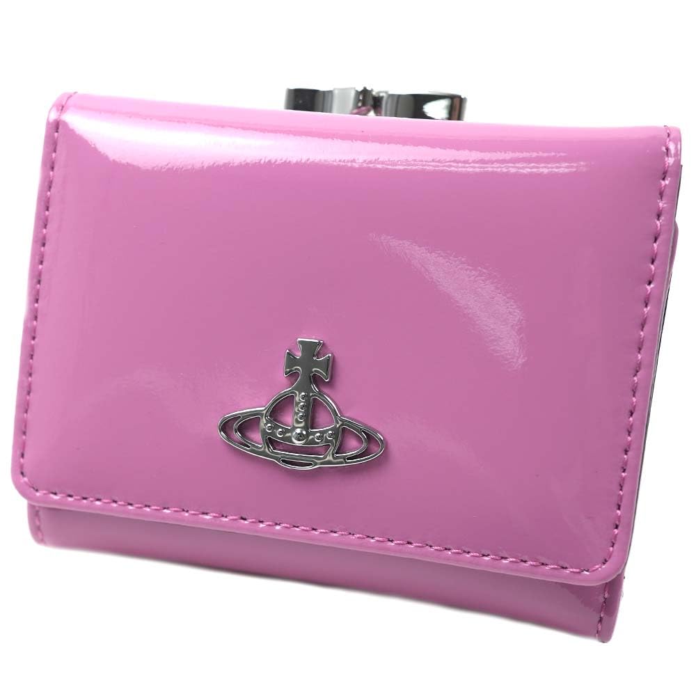 Amazon | [ヴィヴィアンウエストウッド] 三つ折り財布 がま口 ピンク