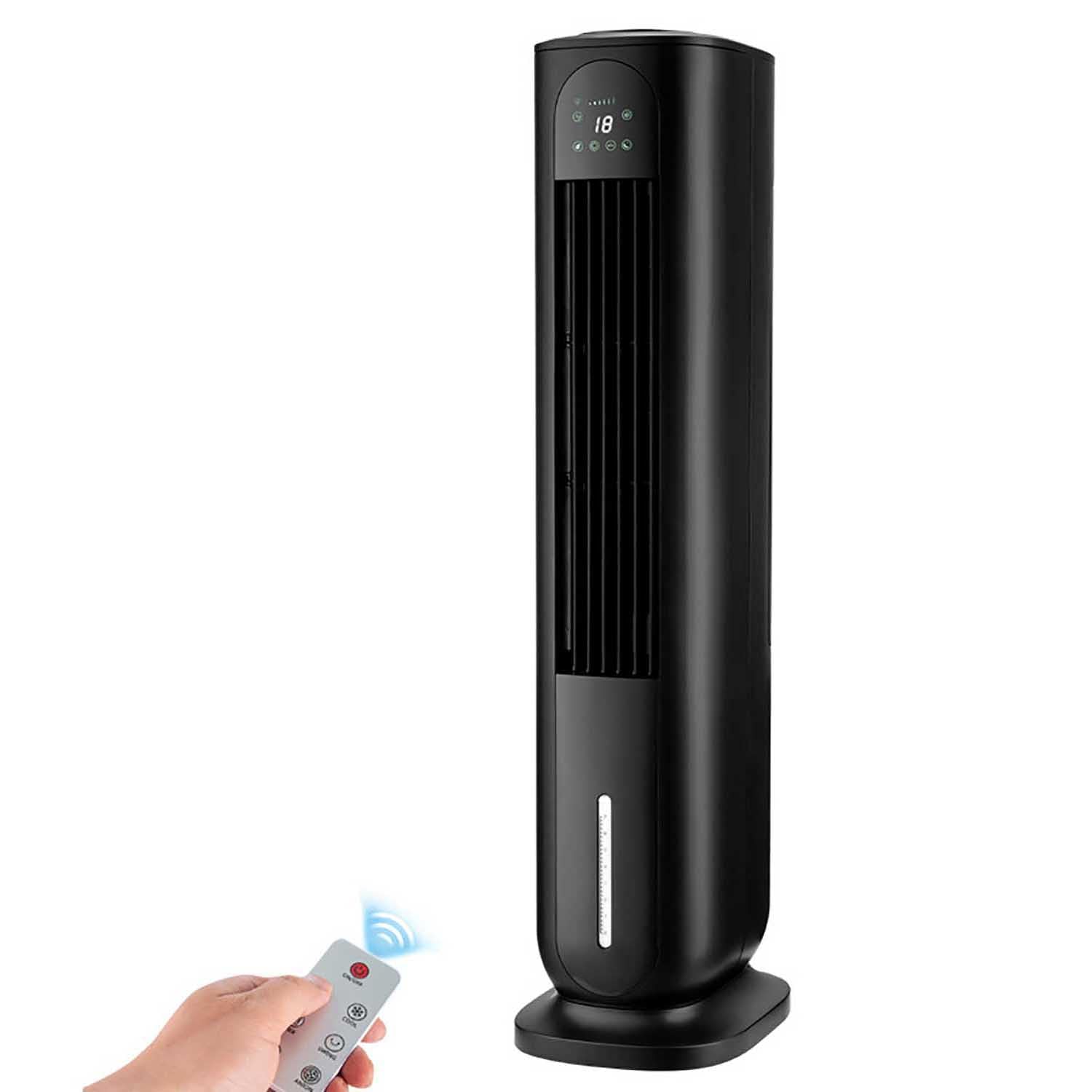 SLDAGe Mobile Evaporative Air Cooler,Tower Fan with Remote Control,Black