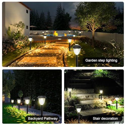 GOODFOEVER Solar Pathway Lights Outdoor, 16 Pack Solar Powered Garden Lights Waterproof, Auto On/Off Solar Yard Light for Lawn Patio Walkway Driveway Decor Landscape Lighting by GOODFOEVER - Image 8