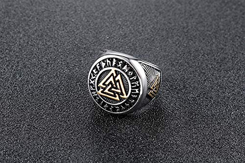 Bague homme acier inoxydable Odin, cadeau idéal anniversaire noël