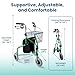 Medacsi Care 3 Wheel Rollator Walker with 8-Inch Wheels & Storage Basket - Lightweight & Foldable Walker for Seniors - Standard Drive Rollator for Adult Mobility Support - Unisex Adult Walker - Green