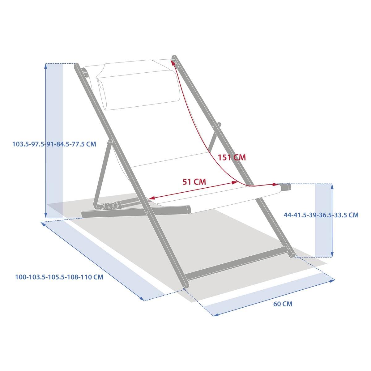 Hespéride - Chilienne de Jardin empilable Pliable lunivia Argile