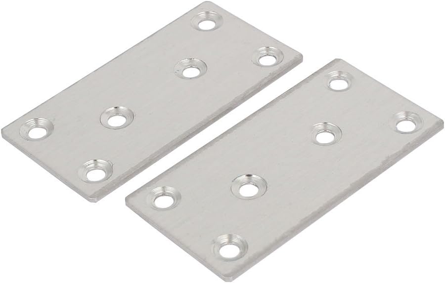 79mmx40mmx1.5mm Metal Shelf Brackets & Supports Rectangle Flat Repair Fixing Plate Angle Brackets Bracket 20pcs