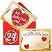Produktbild Adventino Adventskalender mit 24 Karten Ich Liebe Dich, Weil in 24 roten Umschlägen für Männer, Frauen, Paare