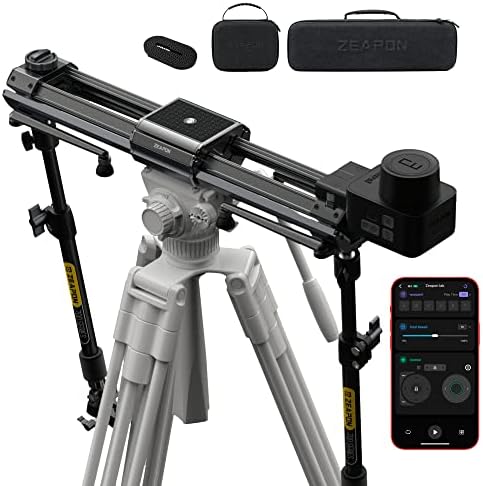 Zeapon Micro 3 E700 Double Distance Motorized Camera Slider, 30''/77cm Travel Distance, Compact Slider with carrying case, Motor Quick Switching, 10-26Lbs Payload and Adjustable Sliding Damping Design