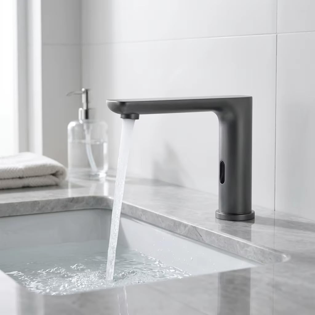 Qawachh Automatic Sensor Faucet Touchless Bathroom Faucet Matte Finish for Luxury Look 1